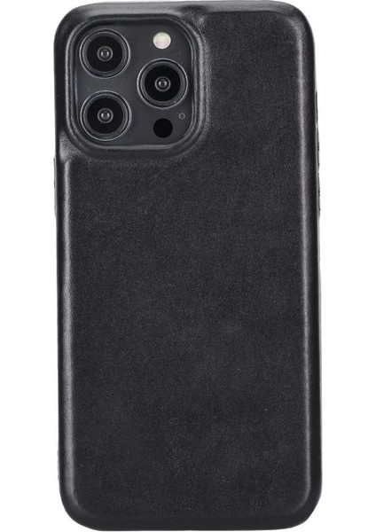 Apple iPhone 14 Pro Max Uyumlu Deri Arka Kapak Rock Rst1