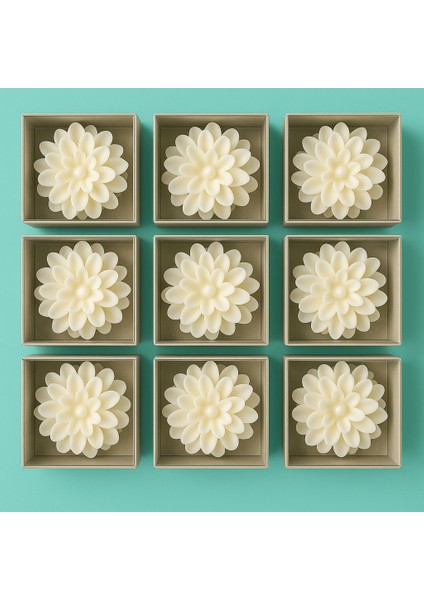 15 Adet Soya Lotus Mum Düğün Nikah Nişan Özel Gün Hediyelik Kişiye Özel modelleri