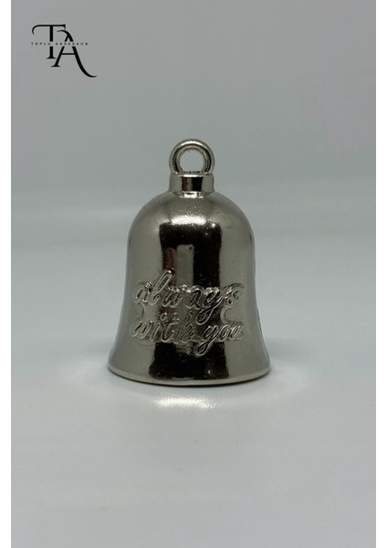Always With You Yazılı Guardian Bell – Anlamlı Motorcu Şans ve Koruma Çanı Anahtarlık