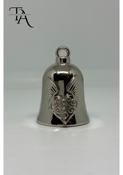 Kanatlı Kalp Desenli Guardian Bell – Motorcular Için Şans ve Koruma Çanı