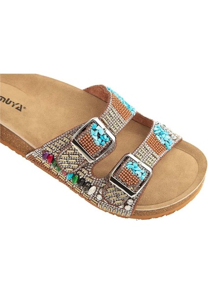 paa Anatomik Taban Kadın Terlik Kahverengi modelleri