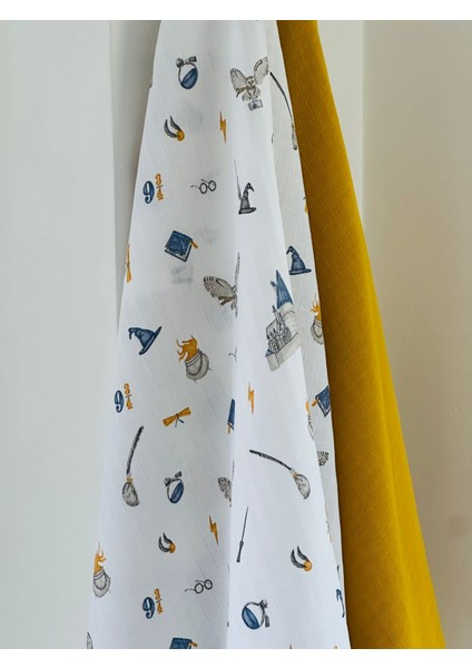 Ftbabycollection %100 Pamuk 2’limüslin Bebek Battaniye Seti Oeko-Tex Sertifikalı Müslin örtü 80 x 90 cm