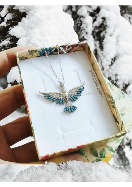 925 Ayar Gümüş Anka Kuşu Tasarım Kolye fiyatları