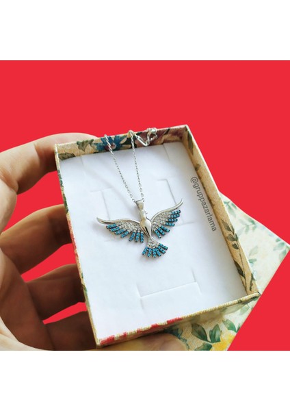 925 Ayar Gümüş Anka Kuşu Tasarım Kolye modelleri