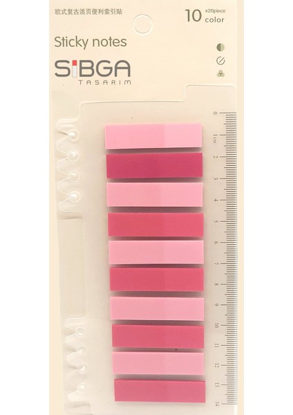 Şeffaf Renkli Postit Post-It Post It. Kitap Ayracı Ayraç Postit Sticker Not Kağıdı 200 Yaprak