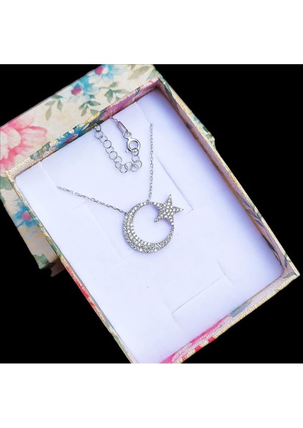 925 Ayar Gümüş Ayyıldız Kolye