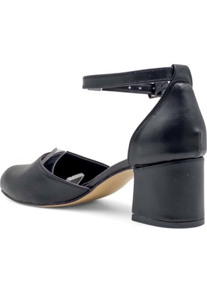 Karnıyarık Kalın Topuklu Abiye Siyah fırsatları