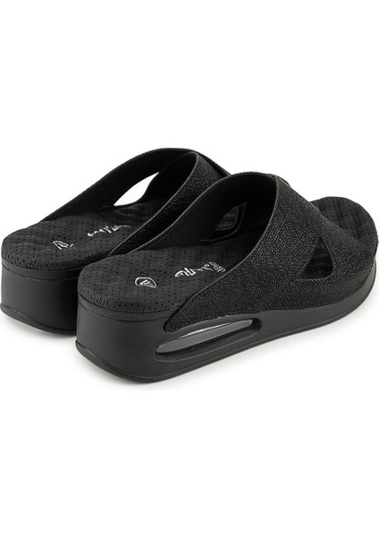 Fly Anatomik Air Max Tabanlı Kadın Terlik Siyah Desenli fırsatları