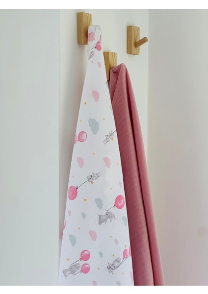 Ftbabycollection %100 Pamuk 2’limüslin Bebek Battaniye Seti Oeko-Tex Sertifikalı Müslin örtü 80 x 90 cm