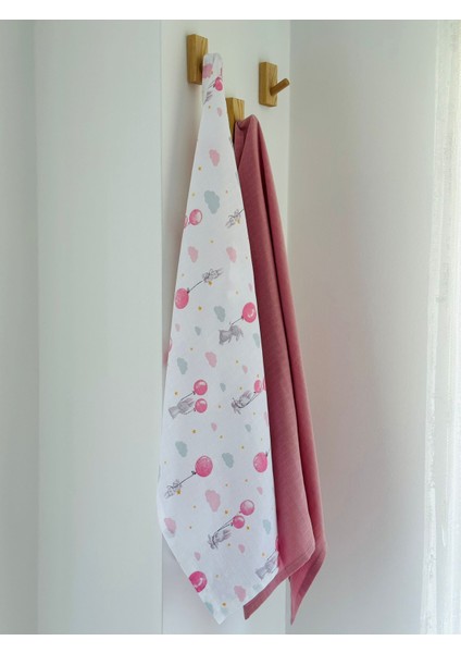 Ftbabycollection %100 Pamuk 2’limüslin Bebek Battaniye Seti Oeko-Tex Sertifikalı Müslin örtü 80 x 90 cm