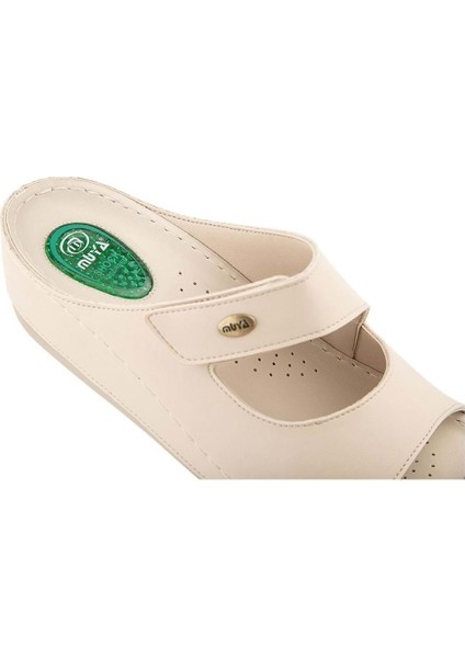 Anyar Anatomik Taban Jel Destekli Dört Mevsim Kadın Terlik Krem modelleri