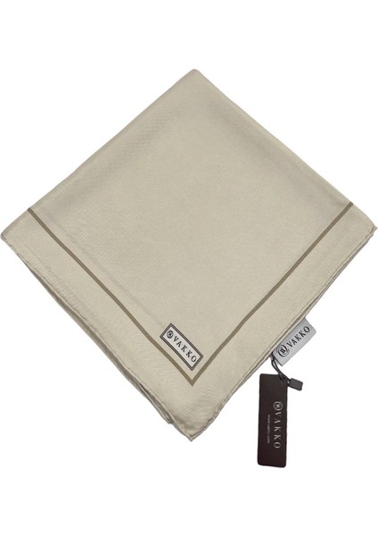 Düz Twill Ipek Eşarp - Bej