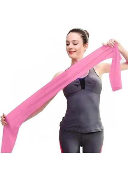Pilates Bandı Plates Yoga Egzersiz Direnç Lastiği Ev Spor Lateks Bant 119 x 14.7 cm indirimleri