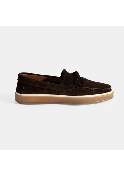 Erkek Kahve Süet Püsküllü Loafer