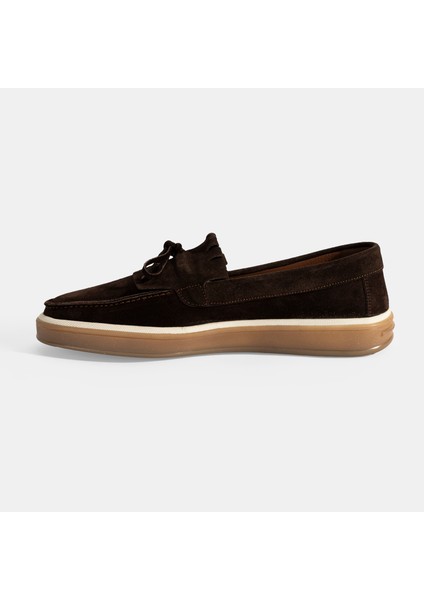 Erkek Kahve Süet Püsküllü Loafer