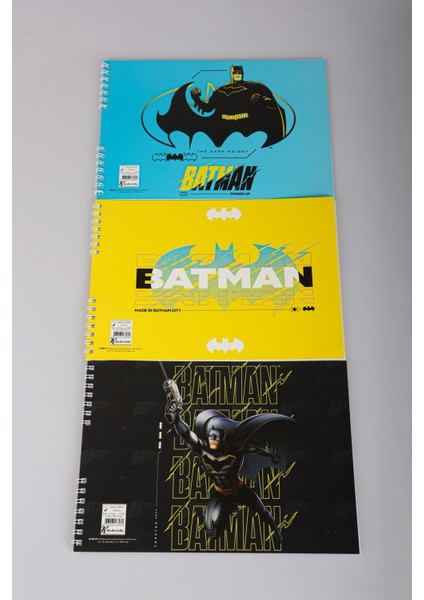 Dekomus Ile Lisanslı Batman A4 80 Yaprak 2 Adet Defter , 2 Adet Çıtçıt Dosya,resim Defteri ve Kalem Kutusu Kırtasiye Seti indirimleri