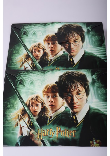 Dekomus Ile Lisanslı Harry Potter 2 Adet Çıtçıt Dosya ve 2 Adet Spırallı A6 Çizgili Not Defteri / Bloknot Okul Seti