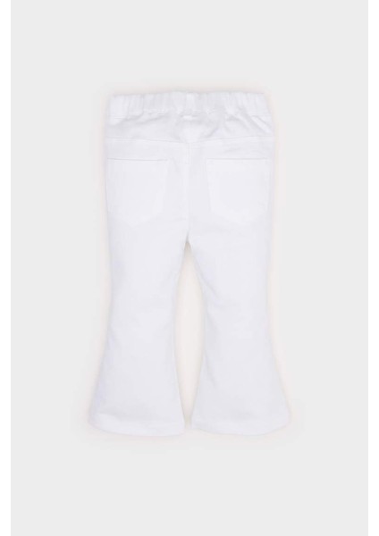Yeni Sezon Kız Bebek Flare Fit Ispanyol Paça Gabardin Pantolon fırsatları