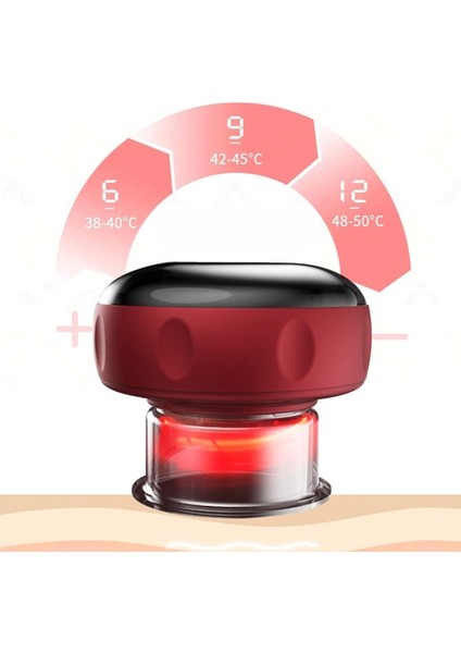 Buffer® 12 Kademeli Sıcaklık Emişli Terapisi, Vakumlu Masaj Aleti,terapi Cihazı Gua Sha-Masaj Cihazı