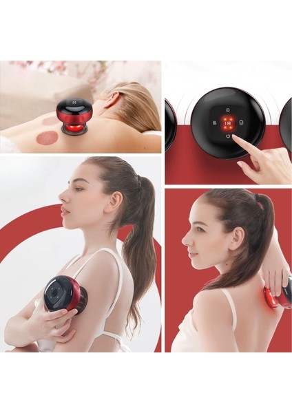 Buffer® 12 Kademeli Sıcaklık Emişli Terapisi, Vakumlu Masaj Aleti,terapi Cihazı Gua Sha-Masaj Cihazı