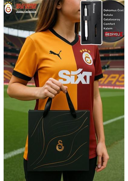 Lisanslı Galatasaray Kutulu ve Çantalı Deri Ajanda ve Roller Tükenmez Kalem Seti "dekomus Özel Kutulu Kalem Comfort Hediyeli" fiyatları