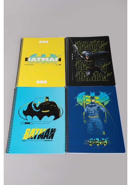 Dekomus Ile Lisanslı Batman A4 80 Yaprak 2 Adet Kareli ve 2 Adet Çizgili Defter Okul Seti
