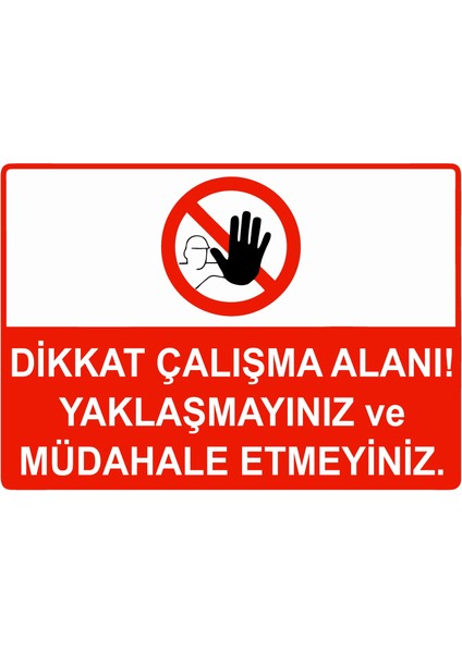 Yiyecek ve Içecek Sokulmaz Uyarı Levhası Etiket 25X35 cm