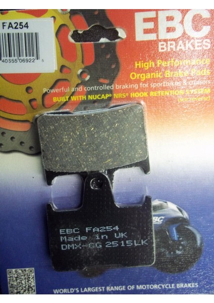 FA254 2005-2006 Suzuki Gsf 650 Bandit S Uyumlu Arka Fren Balatası Organik Balata