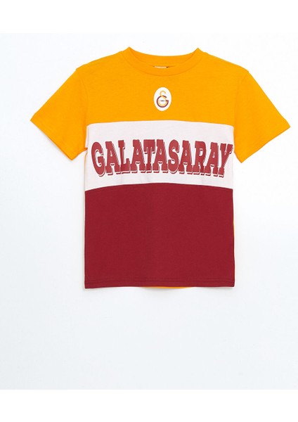 Yeni Sezon Bisiklet Yaka Galatasaray Baskili Erkek Cocuk Tisort - S5DR22Z4 modelleri