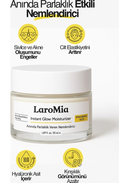 Anında Parlaklık Veren Nemlendirici Ve Aydınlatıcı Yüz Kremi Tüm Cilt Tipleri 50 ml