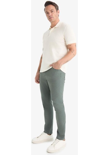 Yeni Sezon Yazlık Gabardin Chino Kanvas Pantolon Slim Fit Dar Kesim Dar Paça Cepli fırsatları