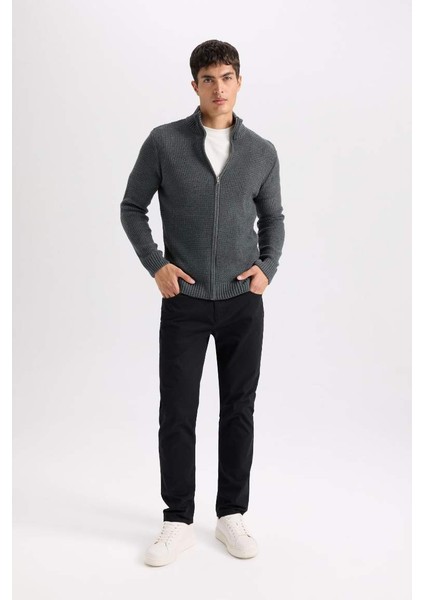Yeni Sezon Yazlık Gabardin Chino Kanvas Pantolon Slim Fit Dar Kesim Dar Paça Cepli