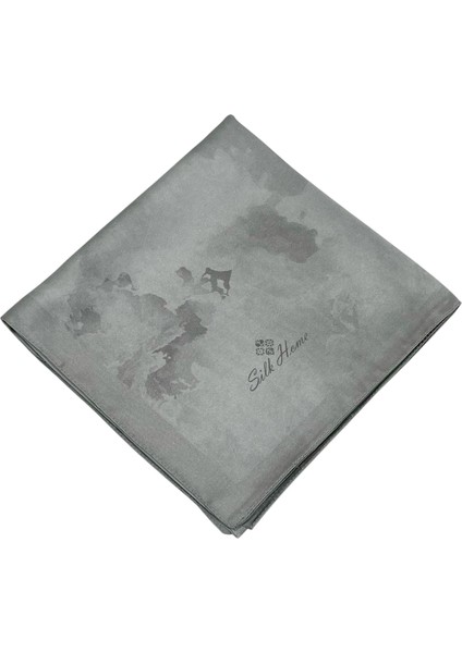 Desenli Shiny Eşarp - 8647 - Gri