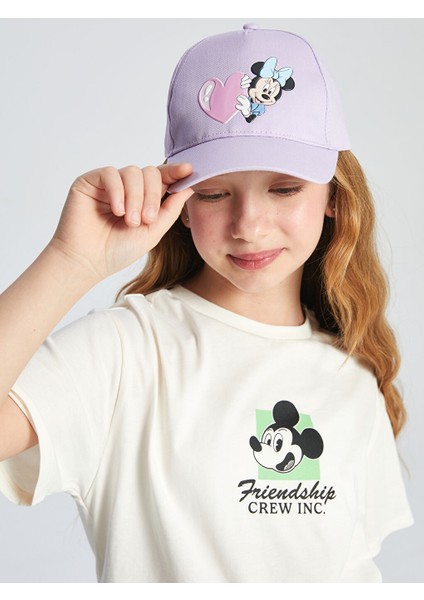 Yeni Sezon Minnie Mouse Baskili Kiz Cocuk Kep Sapka - S53000Z4
