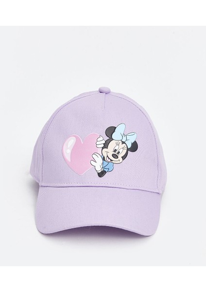 Yeni Sezon Minnie Mouse Baskili Kiz Cocuk Kep Sapka - S53000Z4