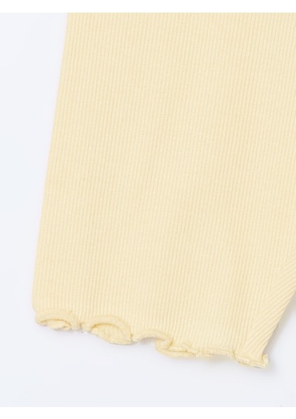 Yeni Sezon Beli Lastikli Basic Kiz Cocuk Kisa Tayt - S5EL02Z1