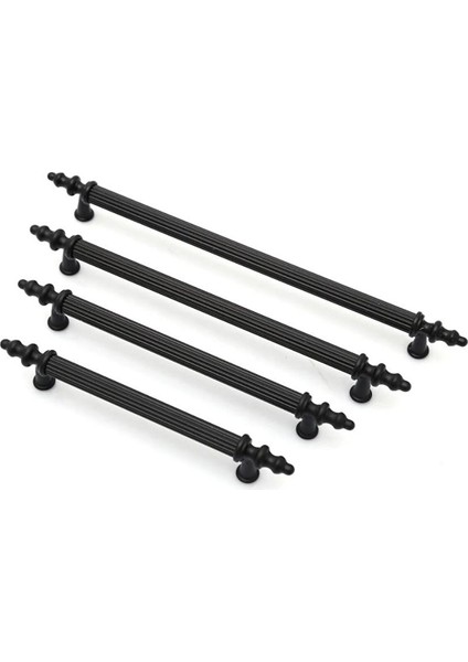 Tuana Rustik Alüminyum Metal Lüks Modern Mobilya Çekmece Mutfak Dolabı Kulpu Siyah-Siyah modelleri