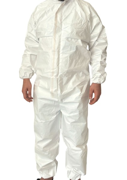 Tek Kullanımlık ( 2 Adet ) Lamineli Kapüşonlu Koruyucu 55 gr Tulum