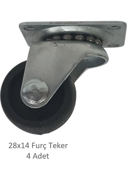 Furç Teker 28 x 14, Bavul, Valiz, Çanta, Servis Sehpası Için (4 Adet)