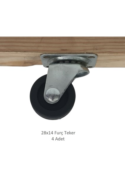 Furç Teker 28 x 14, Bavul, Valiz, Çanta, Servis Sehpası Için (4 Adet)