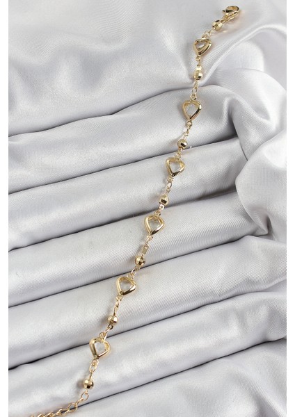 Pirinç Şeffaf Kalp Model Gold Renk Zirkon Taşlı Kadın Bileklik fiyatları