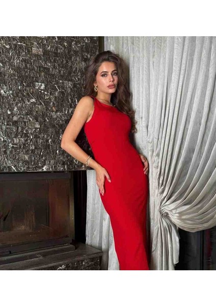 Kırmızı Uzun Günlük Elbise fiyatları
