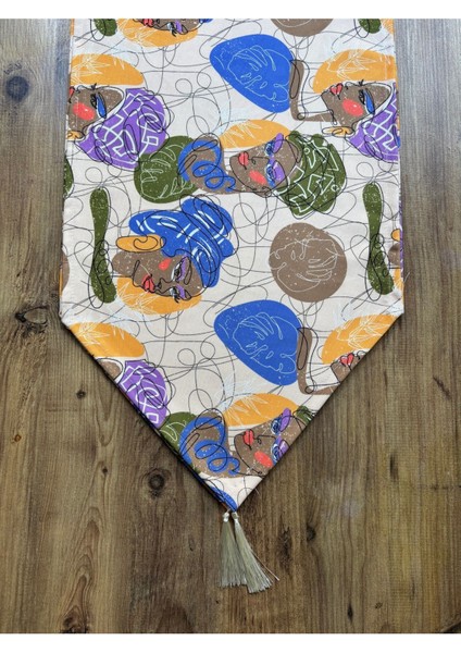 Afro Duck Keten Runner ve Gerçek Jüt 6'lı Supla Seti