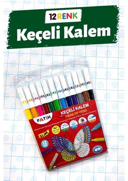 Okul Boyama Seti 4'lü Set - 12'li Sulu Boya 12'li Kuru Boya 12'li Pastel Boya 12'li Keçeli KALEM-T1406 fırsatları