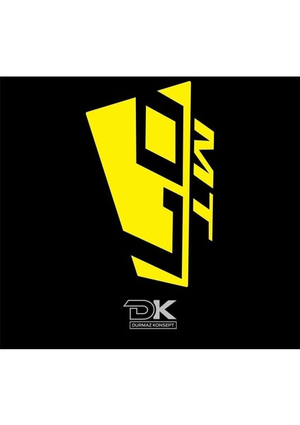 Yamaha mt 07 Metal Ön Cam Reflektörlü Sarı Sticker