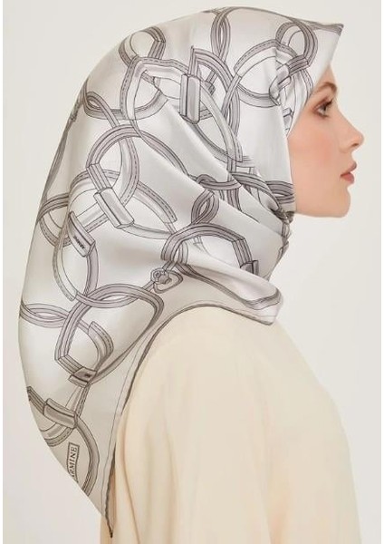 Armine Ipek Eşarp 2025 Kış - 9203-86 Açık Gümüş Twill fiyatları