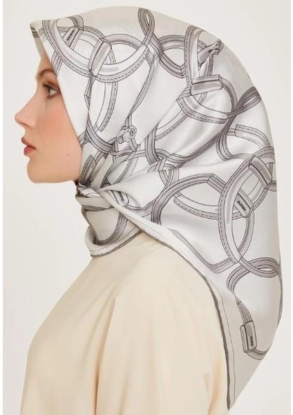 Armine Ipek Eşarp 2025 Kış - 9203-86 Açık Gümüş Twill modelleri