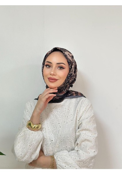 Meduse Desen Eşarp - Kahve