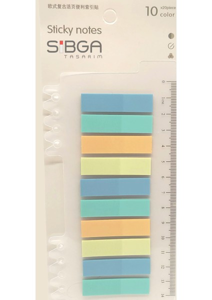 Şeffaf Renkli Postit Post-It Post It. Kitap Ayracı Ayraç Postit Sticker Not Kağıdı 200 Yaprak