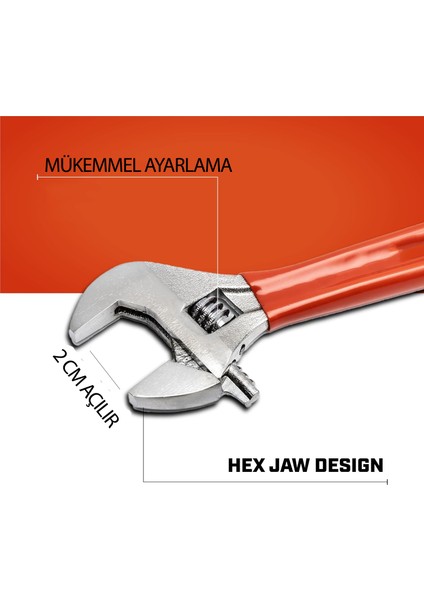 2 cm Ağız Kurbağacık - Ingiliz Anahtarı 6 Inç 15 cm 721777 indirimleri